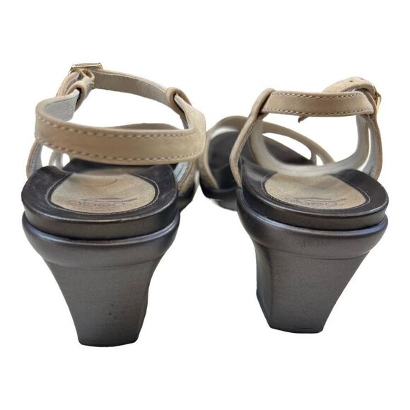 Abeo b.i.o.system Heel Sandals Womens 9 Tan Beige Glitz Grace Metatarsal Support - Picture 5 of 10